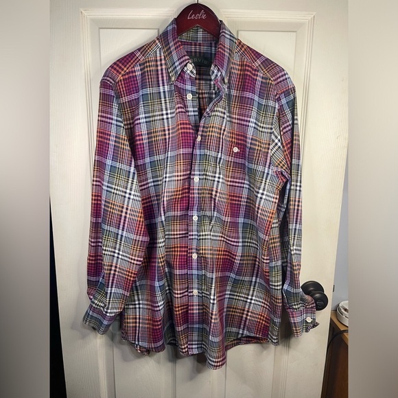 Orvis long sleeve button down multi color dress shirt . - Picture 1 of 12